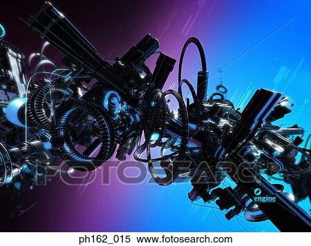 Stock Photography - Abstract digitally generated, three dimensional objects. Fotosearch