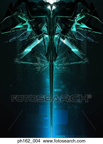 Abstract futuristic machine against dark background View Large Photo Image Picture - Abstract futuristic machine against dark background. Fotosearch