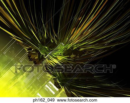 Stock Photo - Abstract image of green objects against a green background. Fotosearch