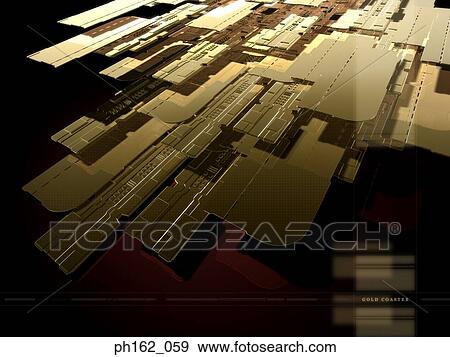 Abstract image of a golden object floating against a dark background View Large Photo Image Stock Photo - Abstract image of a golden object floating against a dark background. Fotosearch