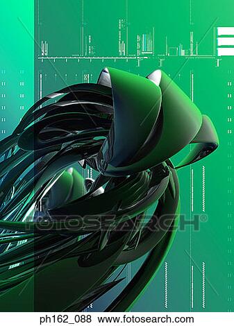 Abstract image of a three dimensional object in green View Large Photo Image Stock Photo - Abstract image of a three dimensional object in green. Fotosearch