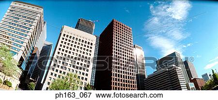 Stock Photo - Low angle view of a city. Fotosearch
