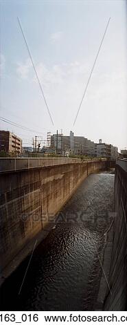 Stock Photograph - View of a canal. Fotosearch