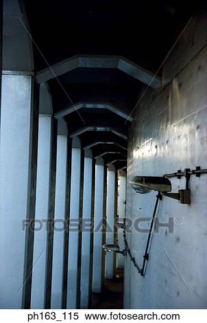 Stock Photography - Corridor with lamp of wall. Fotosearch