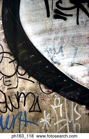 Stock Photo - Graffiti on a wall. Fotosearch