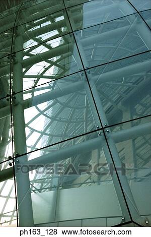 Stock Photo - Metal structure with glass. Fotosearch