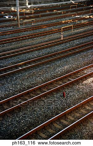 Stock Photograph - Railroad track. Fotosearch