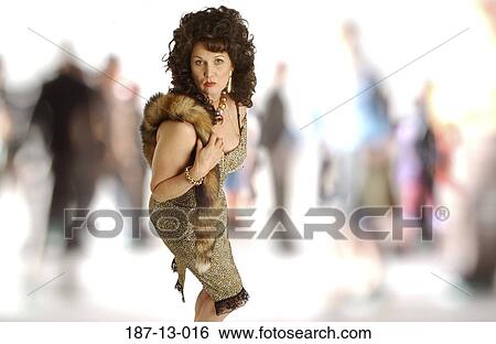Crowd, People, Call, Woman, Fur, Cheap View Large Photo Image Stock Photograph - Crowd, People, Call, Woman, Fur, Cheap. Fotosearch