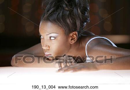 Night Life, Nightclub, Female, Single, One, People, Contemplative View Large Photo Image Picture - Night Life, Nightclub, Female, Single, One, People, Contemplative. Fotosearch
