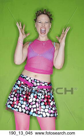 One, Enthusiastic, Colourful, Skirt, Laughing, Sheer, Female View Large Photo Image Stock Photography - One, Enthusiastic, Colourful, Skirt, Laughing, Sheer, Female. Fotosearch