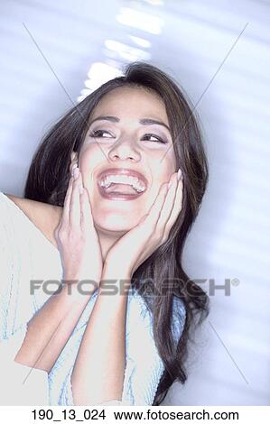One, Laughing, Latina, Smile, Enthusiastic, Upbeat View Large Photo Image Picture - One, Laughing, Latina, Smile, Enthusiastic, Upbeat. Fotosearch