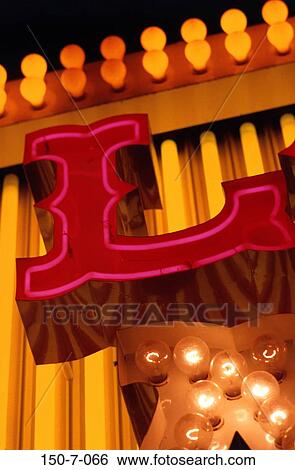 Stock Photograph - Casino, Life, Marquee, Type, Neon, Colorful. Fotosearch