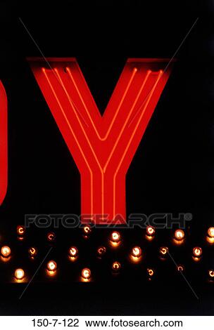 Stock Image - Letters, Word, Marquee, Type, Sign, Light. Fotosearch