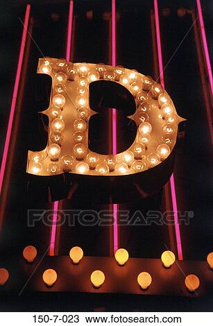 Stock Image - , Neon, Sign, Word, Alphabet, Marquee, Type. Fotosearch