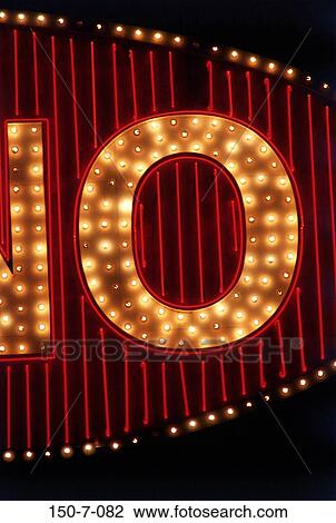 Stock Image - Sign, Casino, Alphabet, Lights, Letters, Light. Fotosearch
