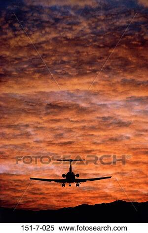 Sunset, Cloud, Transportation, Douglas, Airliner, Aircraft View Large Photo Image Stock Photography - Sunset, Cloud, Transportation, Douglas, Airliner, Aircraft. Fotosearch