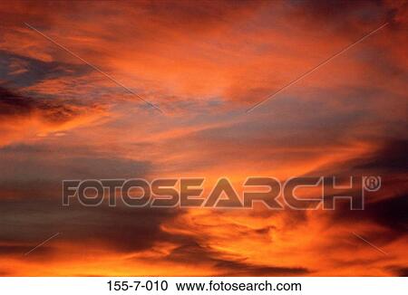 Stock Image - , Background, Cloud, Sunset, Clouds, Sky, Sunrise. Fotosearch