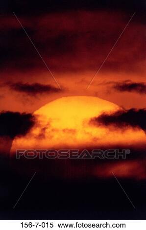 Stock Photography - Cloud, Clouds, rising, Summer, Daybreak, RA, Sky. Fotosearch
