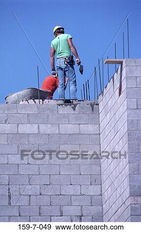 Building, Work, Commercial, Outdoors, Construction, Workers, Worker View Large Photo Image Stock Photo - Building, Work, Commercial, Outdoors, Construction, Workers, Worker. Fotosearch