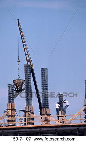 Horn, Commercial, Crane, Working, Building View Large Photo Image Stock Photo - Horn, Commercial, Crane, Working, Building. Fotosearch
