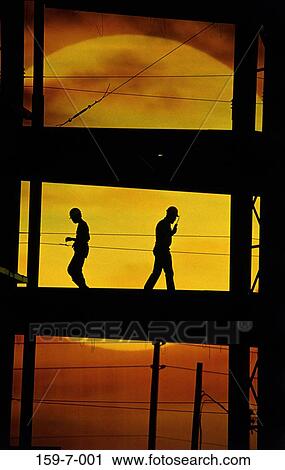 Silhouette, Steel, Construction, Commercial, Site, Sun, Building View Large Photo Image Stock Image - Silhouette, Steel, Construction, Commercial, Site, Sun, Building. Fotosearch