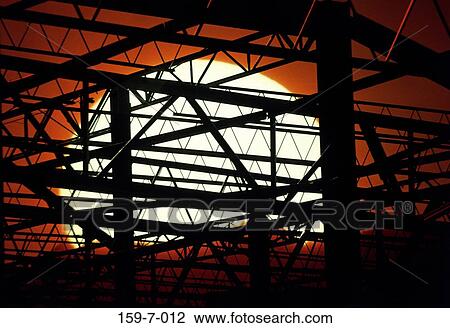 Steel, Sun, Building, Site, Sunset, Outdoors, Horn View Large Photo Image Stock Image - Steel, Sun, Building, Site, Sunset, Outdoors, Horn. Fotosearch