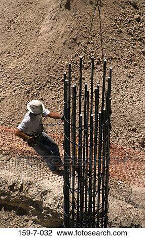 Stock Image - Worker, Commercial, Day, Worker, Construction, Work. Fotosearch