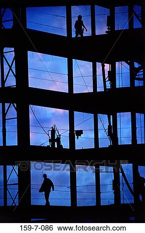 Workman, Working, Work, Construction, Silhouette, Worker View Large Photo Image Stock Photograph - Workman, Working, Work, Construction, Silhouette, Worker. Fotosearch