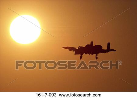 Stock Image - USA, Aircraft, Sunrise, US, Speed. Fotosearch