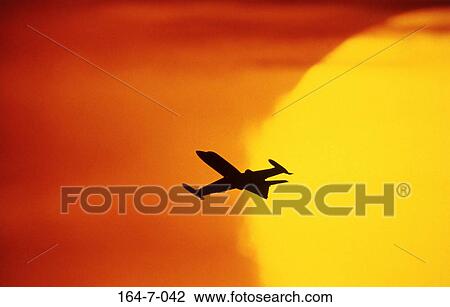 Transport, Soaring, Transportation, Silhouette, Airplane, Aircraft, Business View Large Photo Image Stock Image - Transport, Soaring, Transportation, Silhouette, Airplane, Aircraft, Business. Fotosearch