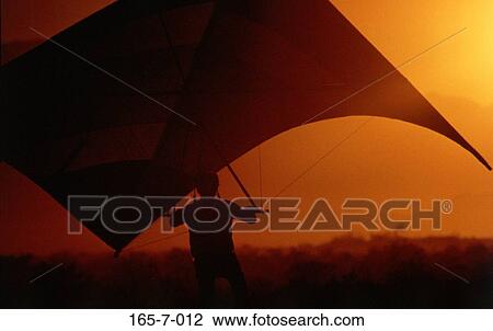 Recreational, Daylight, Sunset, Outdoors, Thrill, Soaring, Glider View Large Photo Image Stock Image - Recreational, Daylight, Sunset, Outdoors, Thrill, Soaring, Glider. Fotosearch