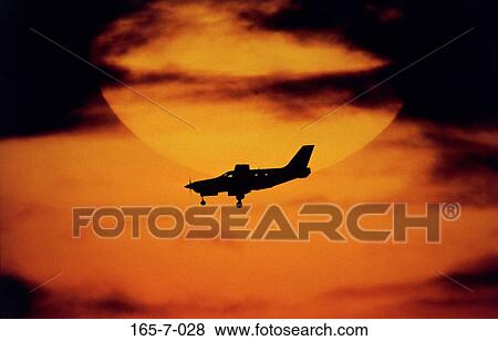 Sunrise, Transport, Piper, Recreation, Silhouette, Planes, Sun View Large Photo Image Stock Photo - Sunrise, Transport, Piper, Recreation, Silhouette, Planes, Sun. Fotosearch