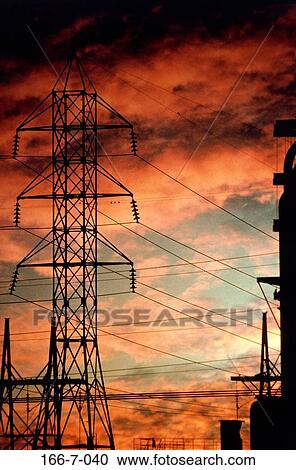 Circuitry, Electricity, Energy, Wiring, Power, Tower, Sunset View Large Photo Image Stock Image - Circuitry, Electricity, Energy, Wiring, Power, Tower, Sunset. Fotosearch