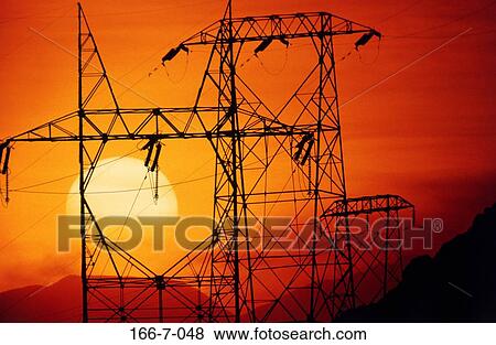 Consumption, Power, Lines, Sun, Pylon, Energy, Sky View Large Photo Image Stock Photo - Consumption, Power, Lines, Sun, Pylon, Energy, Sky. Fotosearch