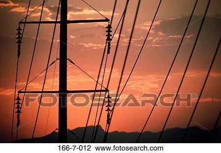 Stock Image - Electrical, Tower, Utility, Electricity, Sky, Tower, Consumption. Fotosearch