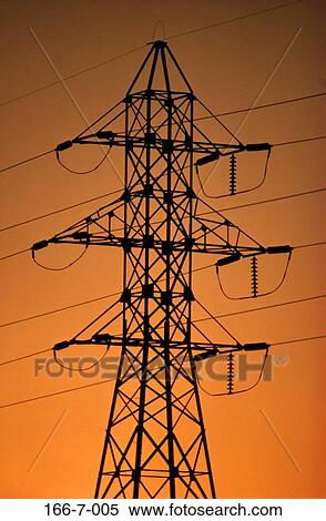 Sunset, Lines, Wiring, Tower, Pylon, Towers, Electrical View Large Photo Image Stock Photography - Sunset, Lines, Wiring, Tower, Pylon, Towers, Electrical. Fotosearch