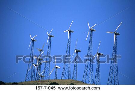 Industry, Energy, Skies, Wind, Turbines, Hillside, Wind View Large Photo Image Stock Photography - Industry, Energy, Skies, Wind, Turbines, Hillside, Wind. Fotosearch