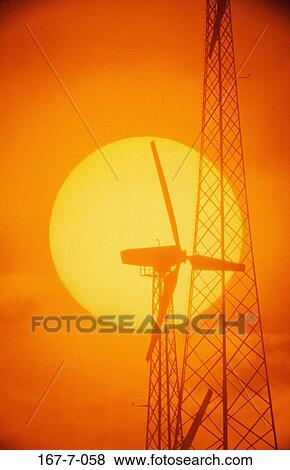 Turbine, Wind, Windmill, Sunrise, Planet, Wind, Alternative View Large Photo Image Stock Photo - Turbine, Wind, Windmill, Sunrise, Planet, Wind, Alternative. Fotosearch