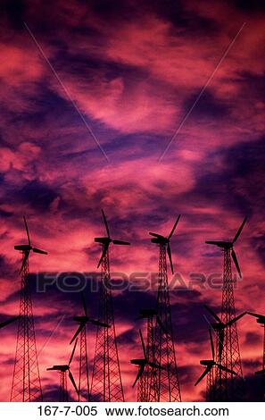 Wind, Clouds, High-Tech, Green, Windmill, Ecology, Sunrise View Large Photo Image Stock Photography - Wind, Clouds, High-Tech, Green, Windmill, Ecology, Sunrise. Fotosearch