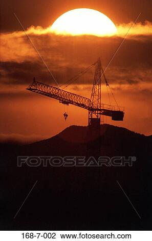 Cranes, Construction, Sunrise, Cranes, Outdoors, Crane, Site View Large Photo Image Stock Image - Cranes, Construction, Sunrise, Cranes, Outdoors, Crane, Site. Fotosearch