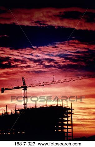 Industrial, Construction, Equipment, Frame, Sunrise, Industry, Building View Large Photo Image Stock Photo - Industrial, Construction, Equipment, Frame, Sunrise, Industry, Building. Fotosearch