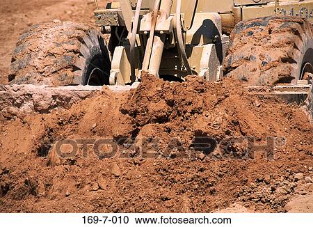 Stock Image - Construction, Macinery, Digging, Mover, Work, Earth, Equipment. Fotosearch