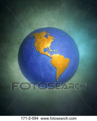 Picture - Map, Continents, Globes, Earth, World, Sphere, International. Fotosearch
