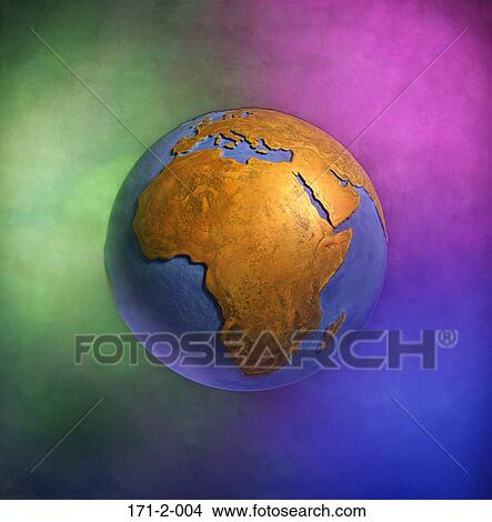 Picture - Planet, Map, Continents, Worldwide, International, Globe, Colorful. Fotosearch