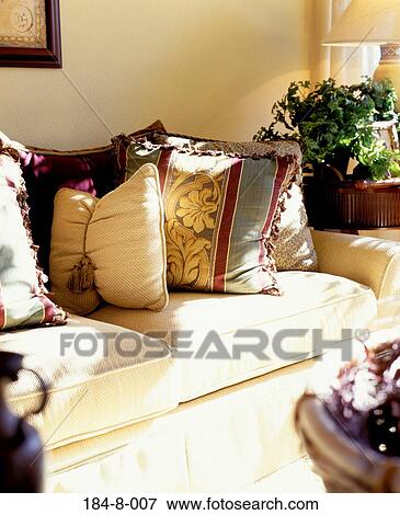 Cozy, Furnishing, Live, Sofa, Room, We View Large Photo Image Stock Photo - Cozy, Furnishing, Live, Sofa, Room, We. Fotosearch