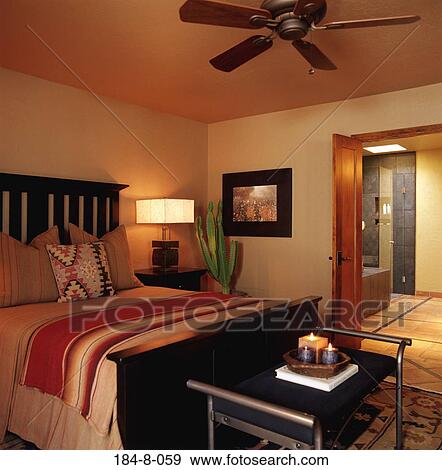 Decoration, Plant, Nightstand, Spaces, Wood, Indoors, Bedspread View Large Photo Image Stock Photo - Decoration, Plant, Nightstand, Spaces, Wood, Indoors, Bedspread. Fotosearch