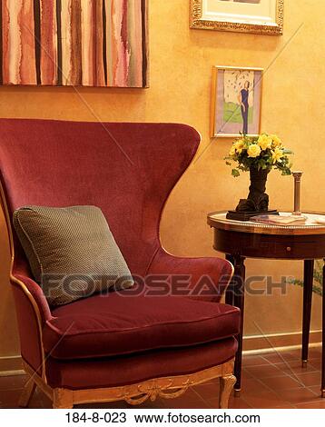 Stock Image - Furniture, We, Flowers, Live, Living, Wooden, Armchair. Fotosearch