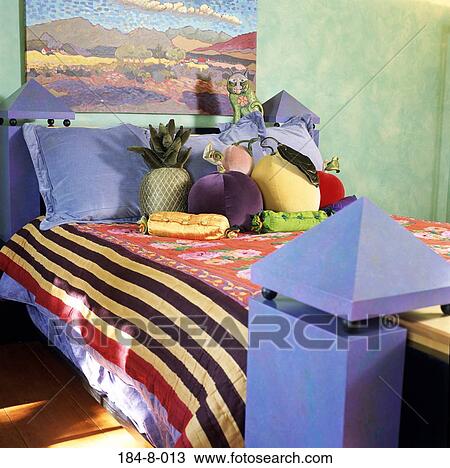 Indoors, Home, Spaces, Pillow, Bedroom, Live, Tropical View Large Photo Image Stock Image - Indoors, Home, Spaces, Pillow, Bedroom, Live, Tropical. Fotosearch