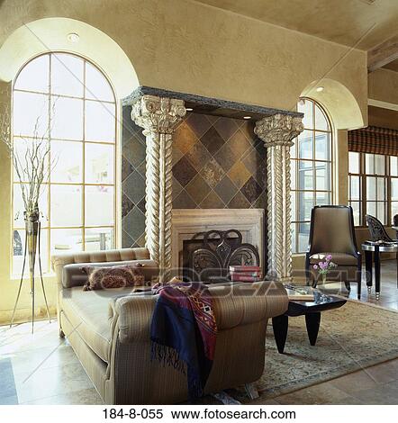 Indoors, Loveseat, Floor, Architectural, Living, Living, Sofa View Large Photo Image Stock Photography - Indoors, Loveseat, Floor, Architectural, Living, Living, Sofa. Fotosearch