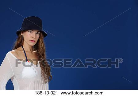 Stock Image - Caucasian, Female, Confidence, Girl, Looking, 70's. Fotosearch